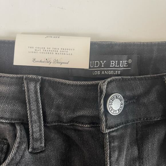 NEW Judy Blue High Waist Rhinestone Embellished Mid Length Skirt Black - Size S - Picture 7 of 8